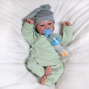 Realistic Reborn Dolls Newborn Baby Boy Vinyl Silicone Lifelike Bebe Xmas Gift